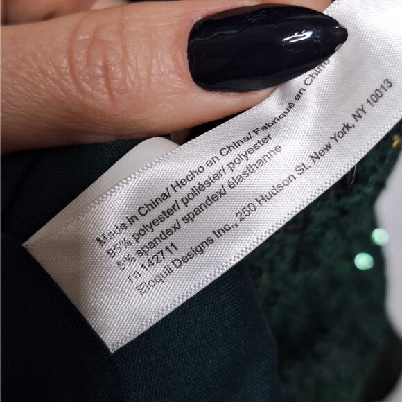 Eloquii Sequin Wide Leg Jumpsuit Emerald Green 16 Swiftie Disco Mermaid Party - Picture 9 of 11